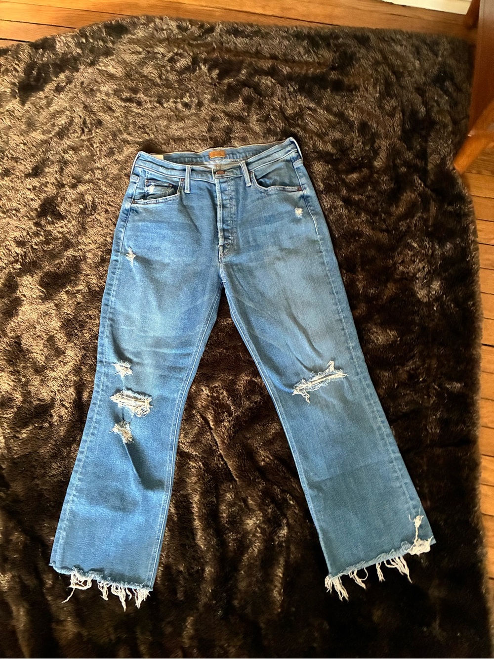 MOTHER DENIM TRIPPER ANKLE FRAY JEANS SZ 30 - Picture 3 of 8